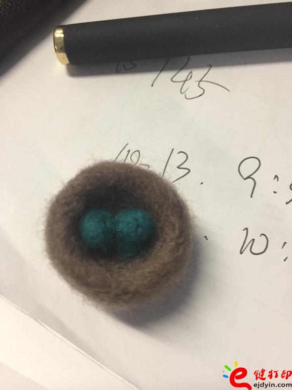 [內(nèi)附美圖]第一次3D打印筆DIY作品之毛氈鳥(niǎo)巢